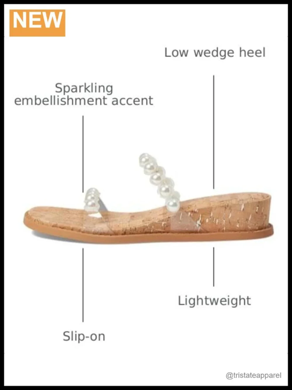 Anne Klein Blair Women's Sandal Wedge Heel Slip On Open Toe Single Strap